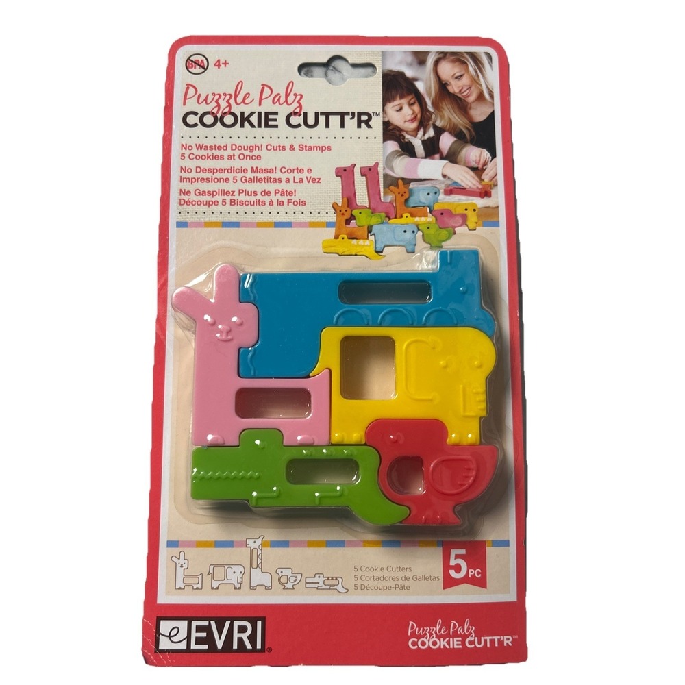 Puzzle Palz Cookie Cutt'r Animal Cookie Cutters Cuts & Stamps Evri 2013 Plastic